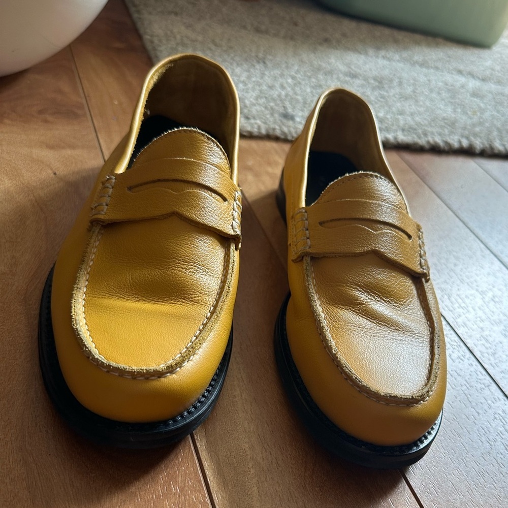 MAGUIRE Napoli Leather Penny Loafer in Dijon